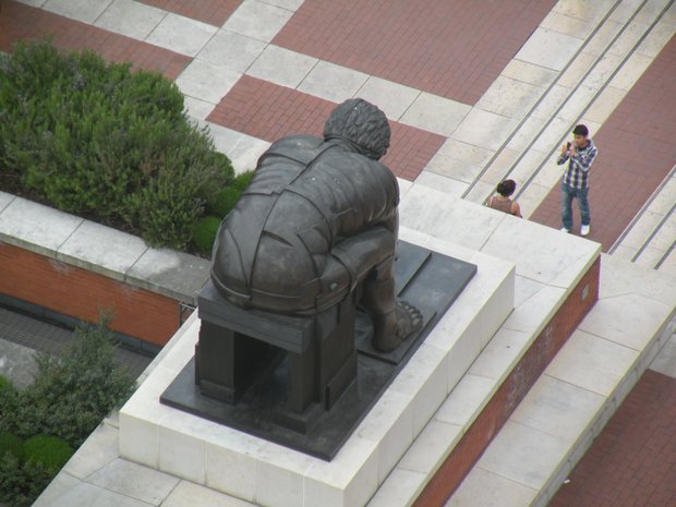  statue de Newton vue d'en haut